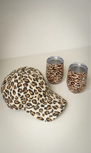 Tumbler and Leopard Cap Bundle