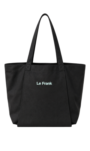 Le Frank Canvas Tote Black and Mint
